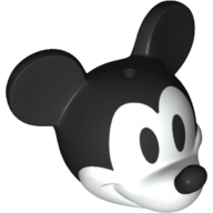 Lego hlava (Mickey), bílá (6245354)